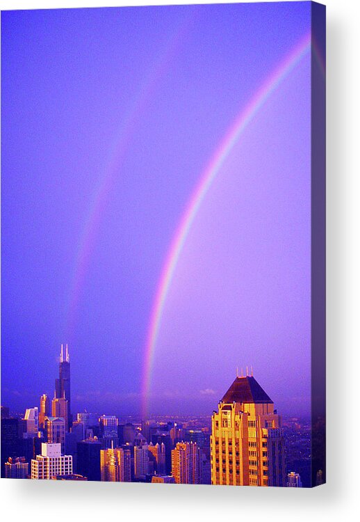 Outdoors Acrylic Print featuring the photograph Double Rainbow Over by Image By Douglas R. Siefken