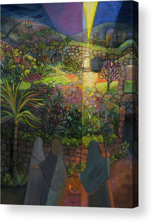Jen Norton Acrylic Print featuring the painting Easter Morning by Jen Norton