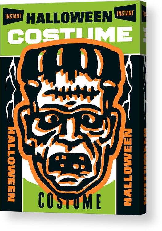 Campy Acrylic Print featuring the drawing Frankenstein Halloween costume by CSA Images