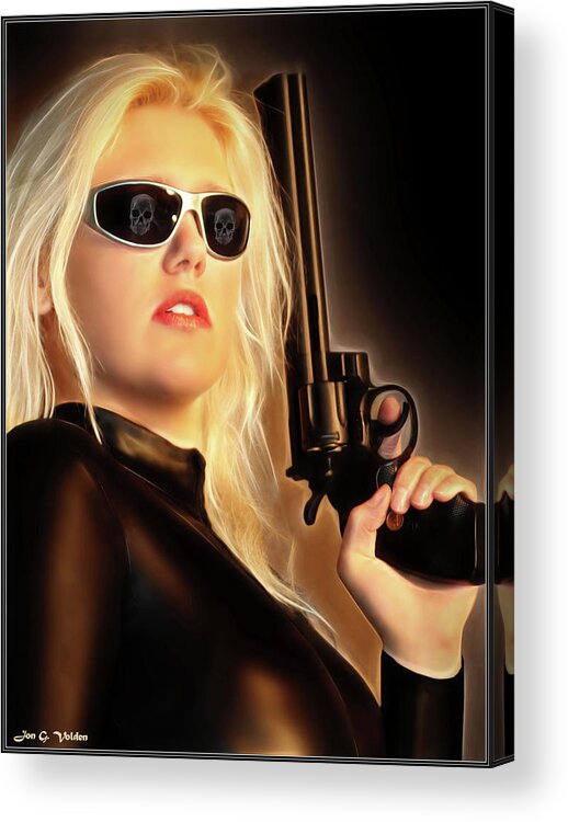 Black Acrylic Print featuring the photograph Glasses Of The Widow by Jon Volden