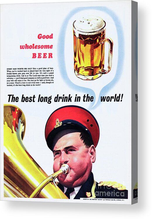 Marching Acrylic Print featuring the photograph Good Wholesome Beer by Picture Post