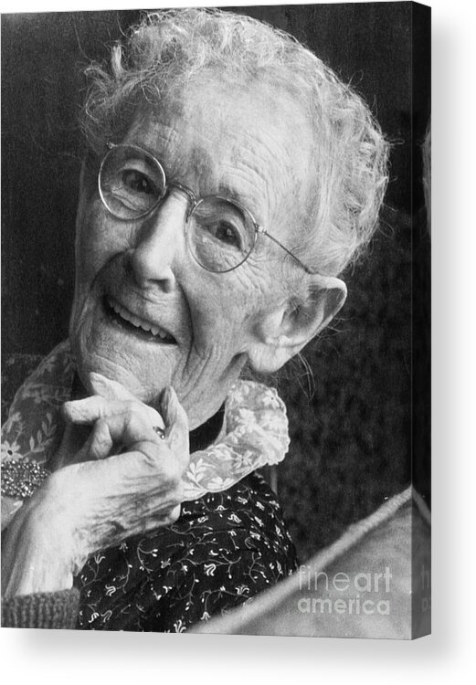 Grandma Moses Acrylic Print featuring the photograph Grandma Moses by Bettmann