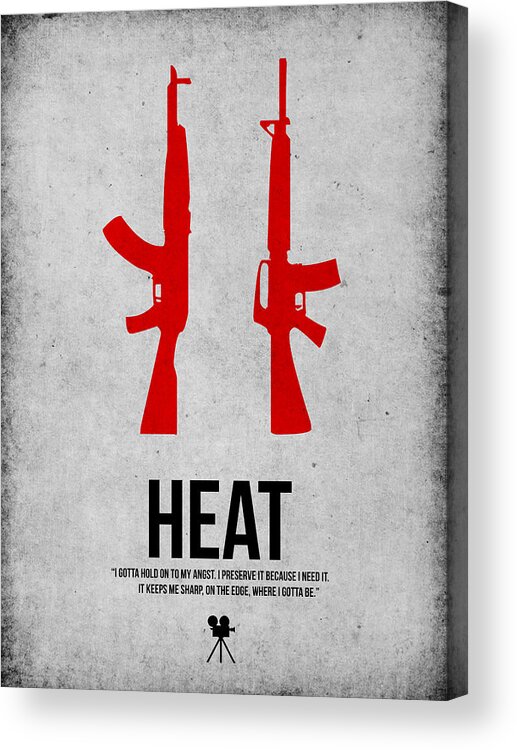 Heat Acrylic Print featuring the digital art Heat by Naxart Studio