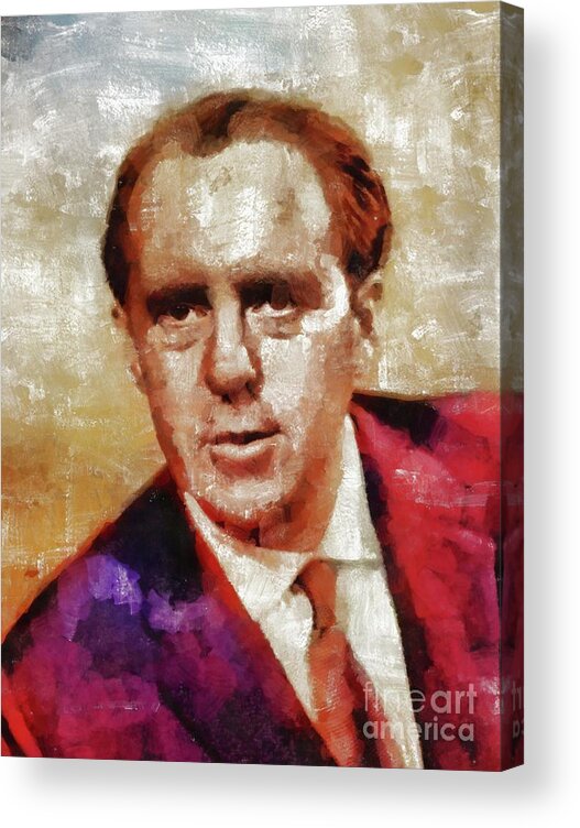 Heinrich Acrylic Print featuring the painting Heinrich Boll, Literary Legend by Esoterica Art Agency