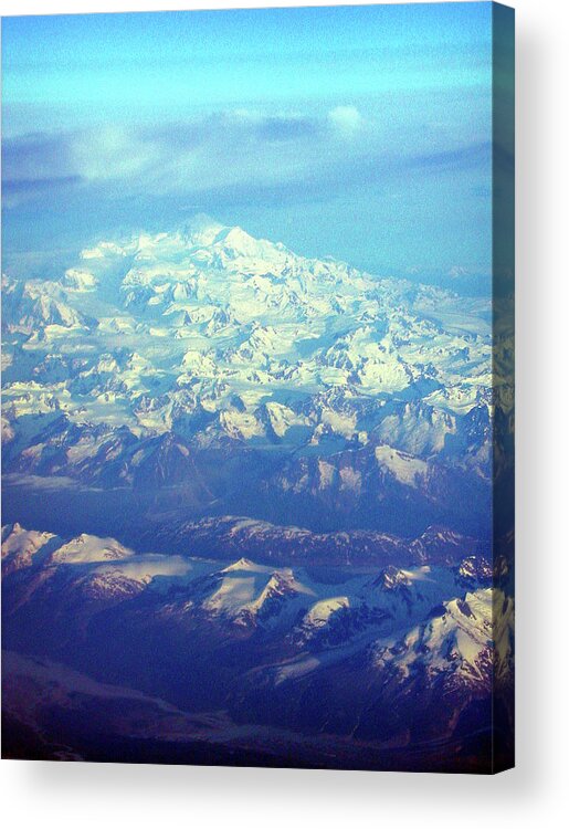 Alaska Acrylic Print featuring the photograph Ice Covered Mountain Top by Mark Duehmig