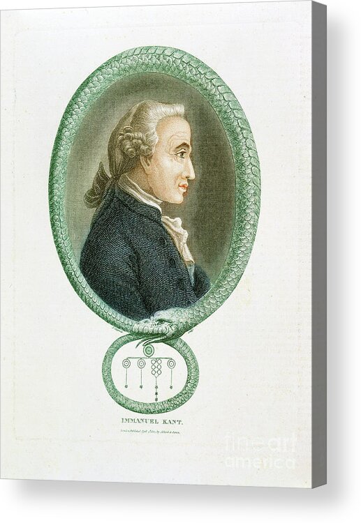 People Acrylic Print featuring the drawing Immanuel Kant, German Philosopher, 1812 by Print Collector