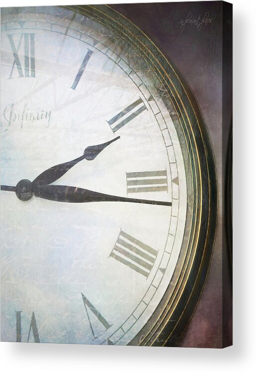 Clock Acrylic Print featuring the digital art Infinity by Joanna Kovalcsik