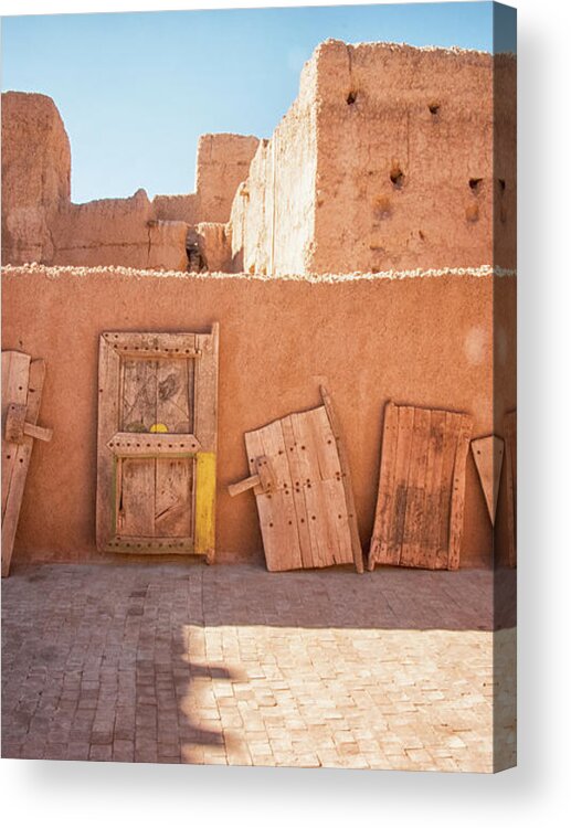 Antique Door Acrylic Print featuring the photograph Khorbat Door by Jessica Levant