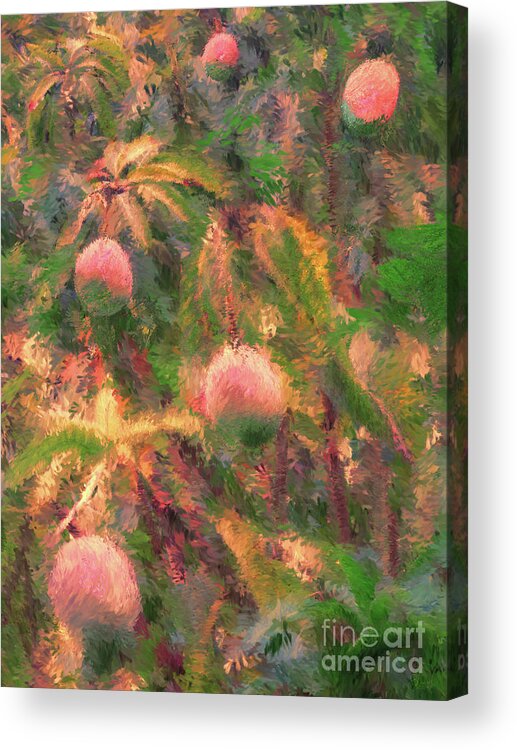 Mango Acrylic Print featuring the digital art Mango Tree Impression by Jeff Breiman