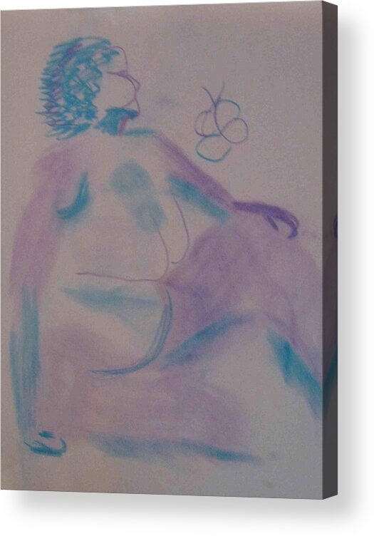  Acrylic Print featuring the drawing model named Helene by AJ Brown