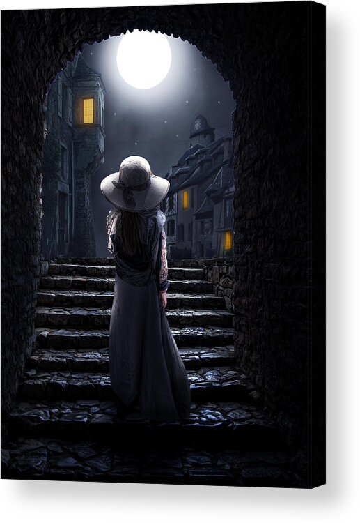 Moon Acrylic Print featuring the photograph Moon Attraction by Gabrielle Halperin