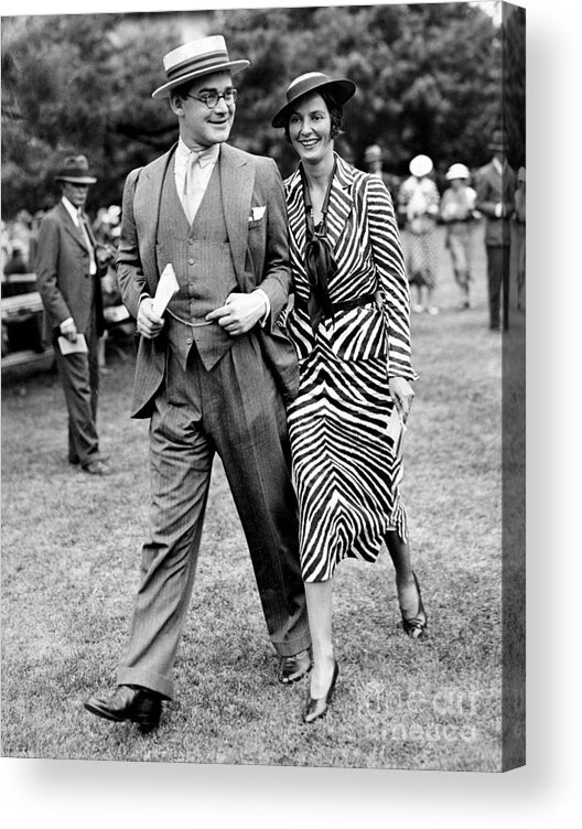 1930-1939 Acrylic Print featuring the photograph Mr. And Mrs John Hay Whitney by New York Daily News Archive