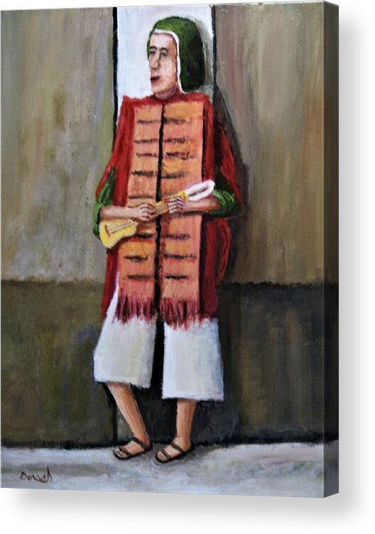 Figure Acrylic Print featuring the painting Musician by Gregory Dorosh