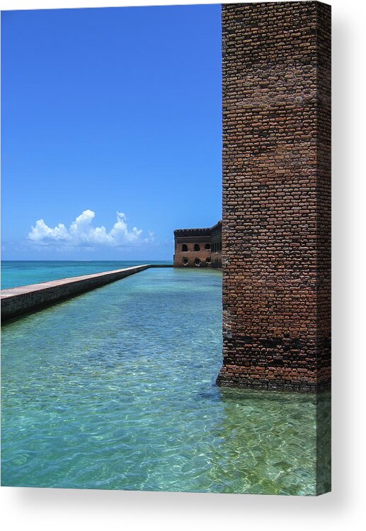 Ocean Acrylic Print featuring the photograph On The Edge by Ginger Stein