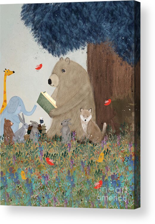 Nursery Art Acrylic Print featuring the painting Once Upon A Time by Bri Buckley