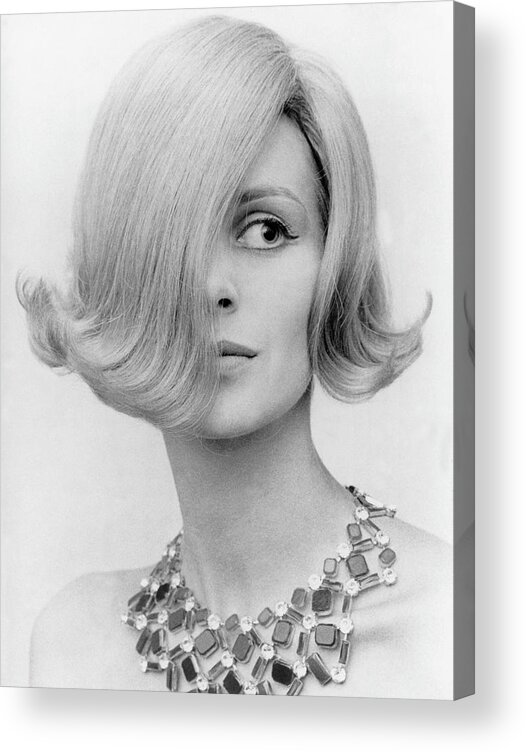 Parakeet Acrylic Print featuring the photograph Parakeet Hairstyle, 1962 by Keystone-france