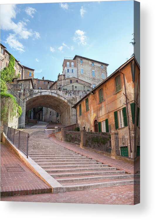 Arch Acrylic Print featuring the photograph Perugia Aqueduct, Umbria Italy by Romaoslo