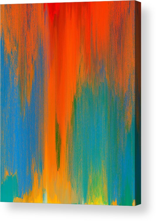 Abstract Acrylic Print featuring the painting Pixel Sorting 72 by Chris Butler