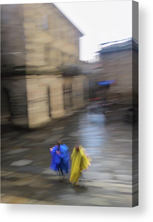 Poncho Acrylic Print featuring the photograph Poncho Panic by Alex Lapidus