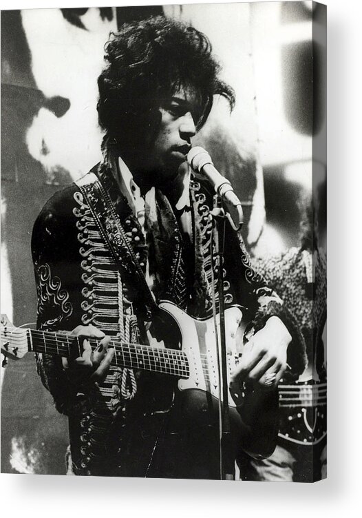 Guitarist Acrylic Print featuring the photograph Pop Music. Personalities. Pic 6th April by Popperfoto