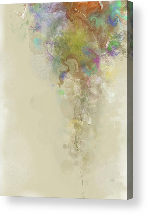 Abstract Acrylic Print featuring the digital art PRELUDE Dreams of Spring by Gina Harrison