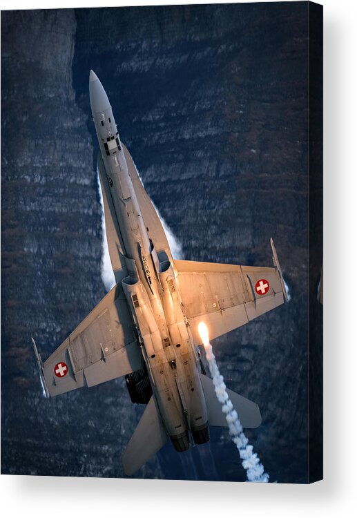 Aircraft Acrylic Print featuring the photograph Rocket by Piotr Wrobel