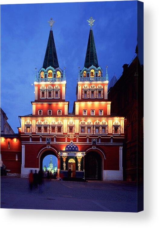 Built Structure Acrylic Print featuring the photograph Russia, Moscow, Iberian Gate by Siegfried Layda