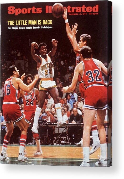 Magazine Cover Acrylic Print featuring the photograph San Diego Rockets Calvin Murphy... Sports Illustrated Cover by Sports Illustrated