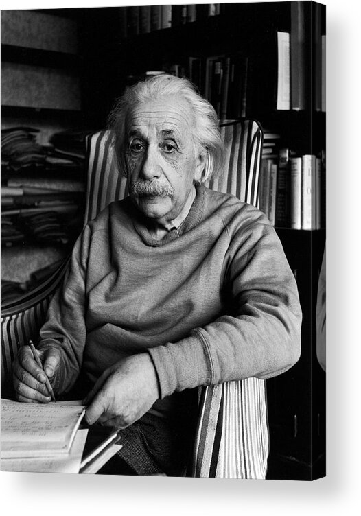 Albert Einstein Acrylic Print featuring the photograph Scientist Albert Einstein by Alfred Eisenstaedt