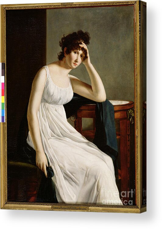 Artist Acrylic Print featuring the painting Self Portrait, C.1799 by Constance Marie Mayer Lamartiniere