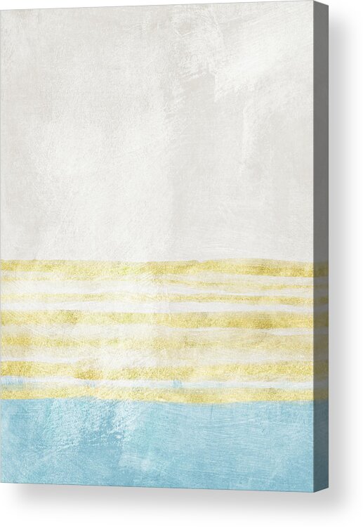 Abstract Acrylic Print featuring the mixed media Sky Blue 1- Art by Linda Woods by Linda Woods
