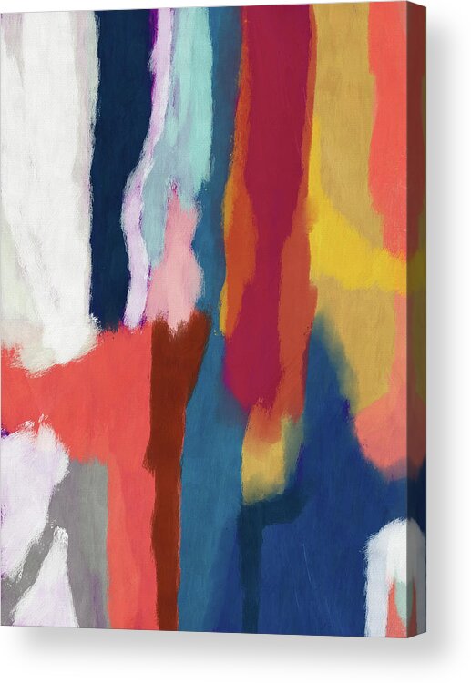 Abstract Acrylic Print featuring the mixed media Slow Burn 2- Abstract Art by Linda Woods by Linda Woods