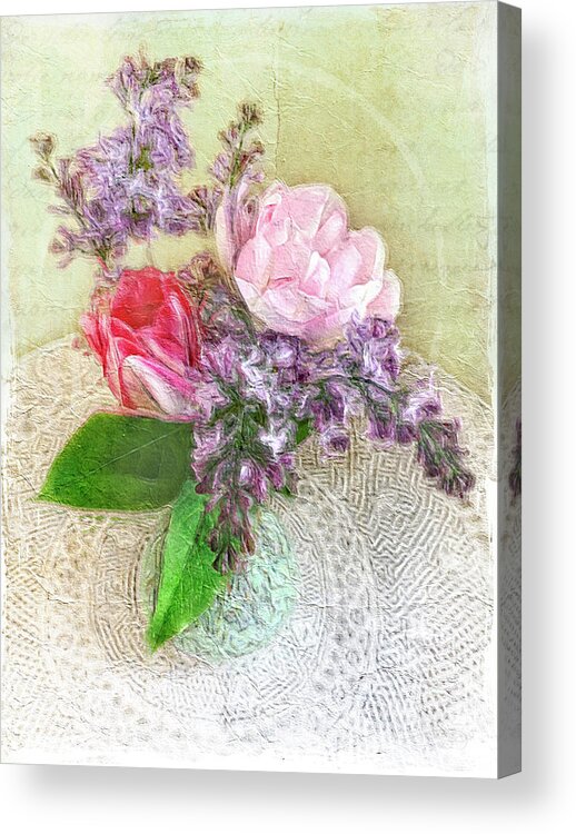 Parrot Tulips Acrylic Print featuring the photograph Spring Song Floral Still Life by Jill Love
