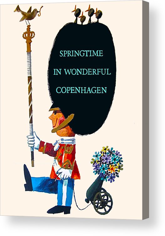 Springtime Acrylic Print featuring the digital art Springtime in wonderful Copenhagen by Long Shot