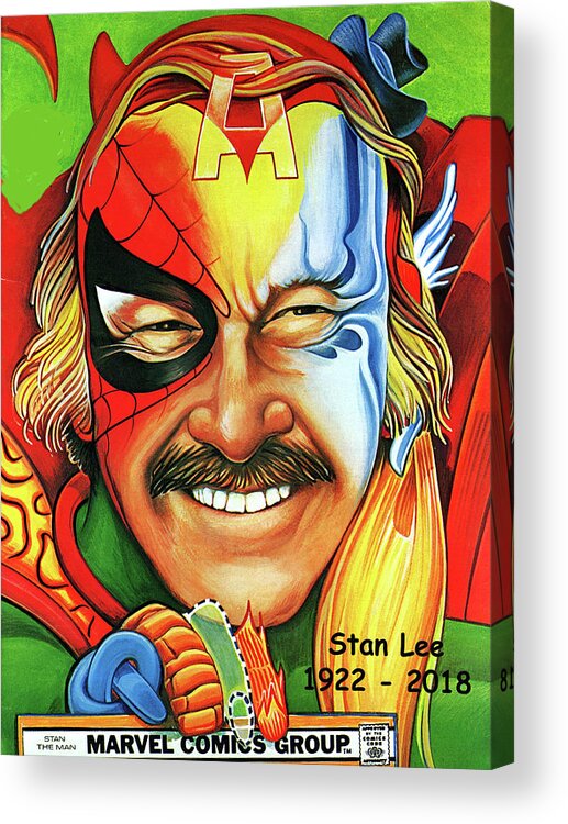 Artwork Acrylic Print featuring the photograph Stan Lee - 1922 - 2018 by Doc Braham