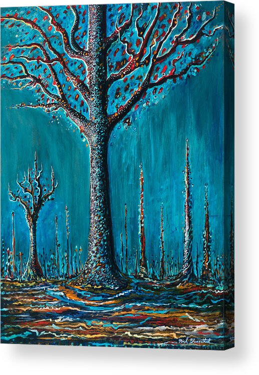 Tree Acrylic Print featuring the painting Sugar Tree by Yom Tov Blumenthal