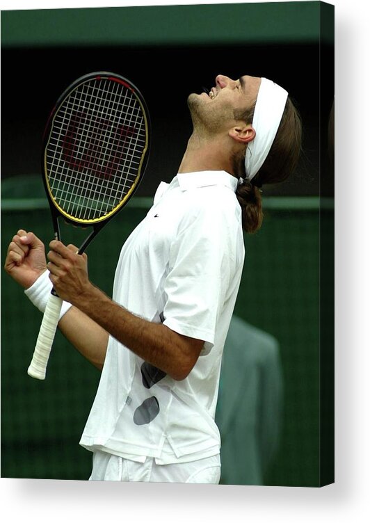 Tennis Acrylic Print featuring the photograph Tennis Wimbledon 2003 by Bongarts
