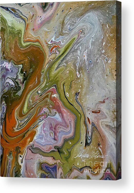 Earth Acrylic Print featuring the painting The deepest symphony by Monica Elena