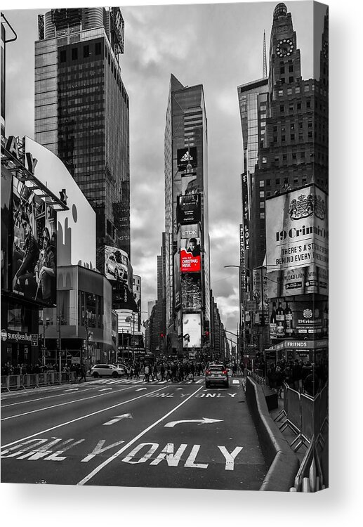 Times Square Acrylic Print featuring the photograph Times Square by Chris Montcalmo