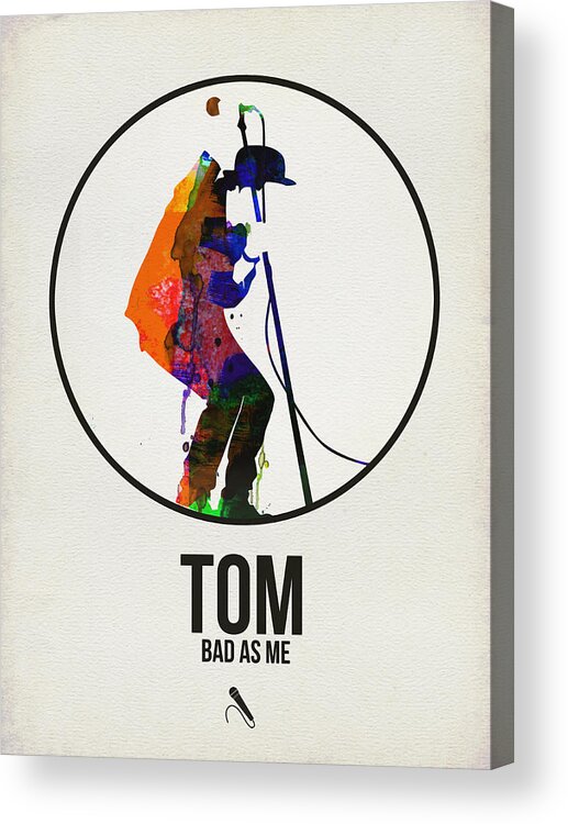 Tom Waits Acrylic Print featuring the digital art Tom Waits II by Naxart Studio