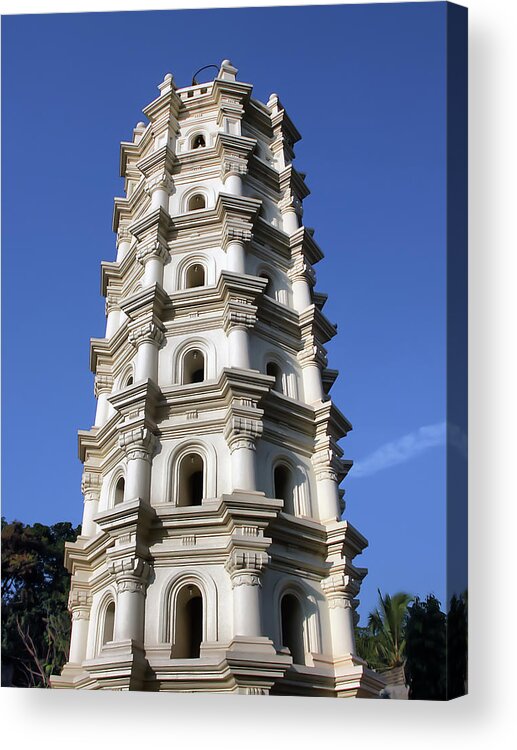 Tranquility Acrylic Print featuring the photograph Tower Of Light by Richard Sugden Photography