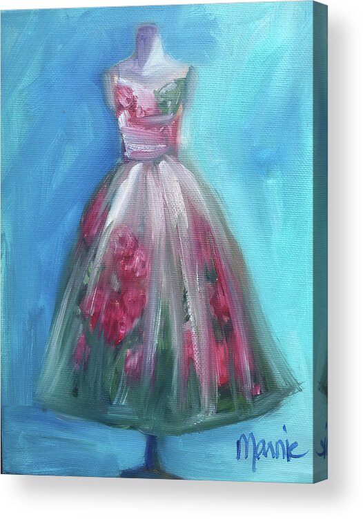 Waiting To Be Worn I Acrylic Print featuring the painting Waiting To Be Worn I by Marnie Bourque