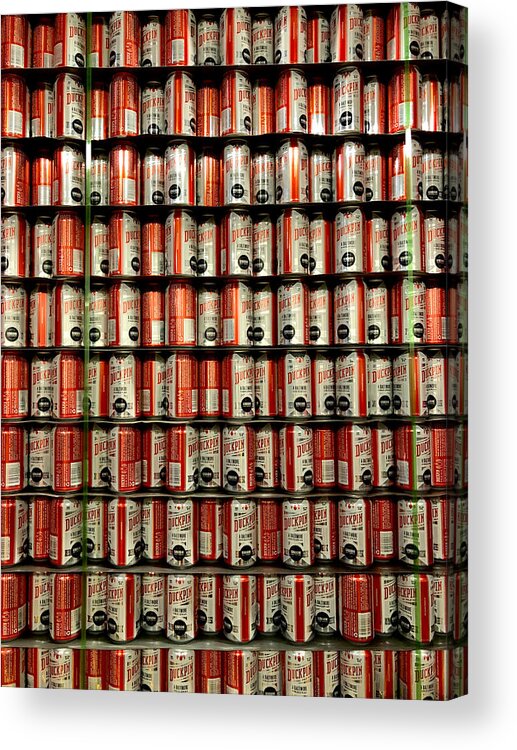 Beer Acrylic Print featuring the photograph Wall of Beer by Chris Montcalmo