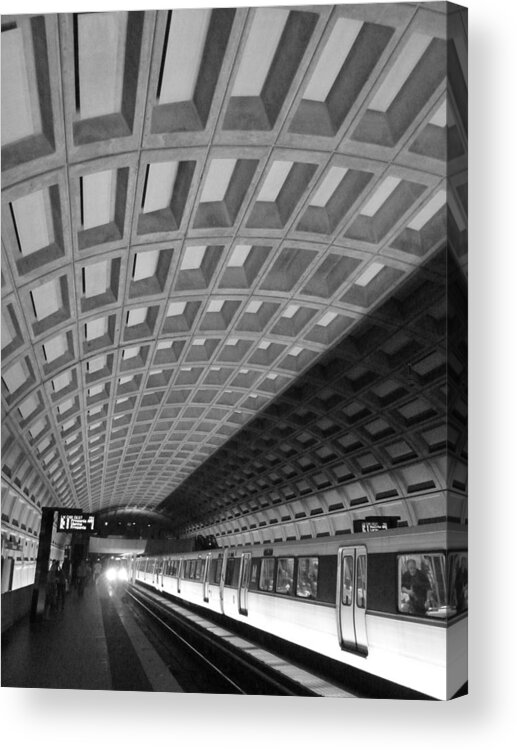 Dc Acrylic Print featuring the photograph Washington DC metro by Patricia Caron