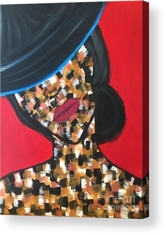 Abstract Expressionism Acrylic Print featuring the painting Woman IV Art Print by Crystal Stagg