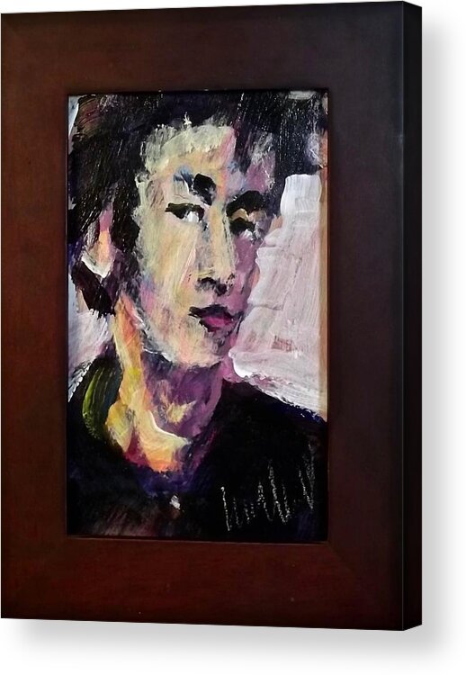 Painting Acrylic Print featuring the painting Young Lennon by Les Leffingwell