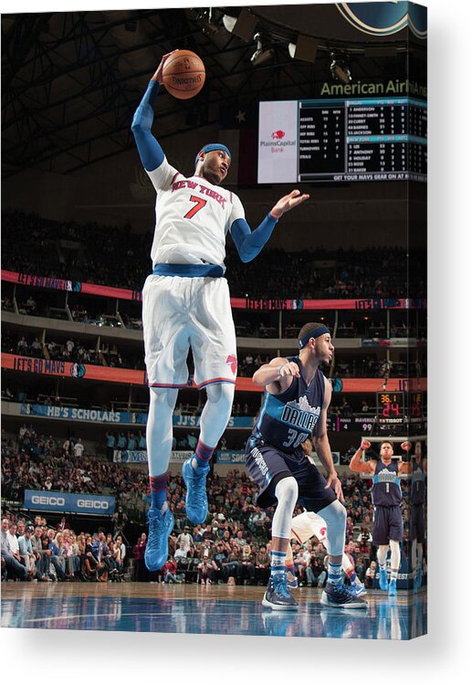 Nba Pro Basketball Acrylic Print featuring the photograph Carmelo Anthony by Glenn James