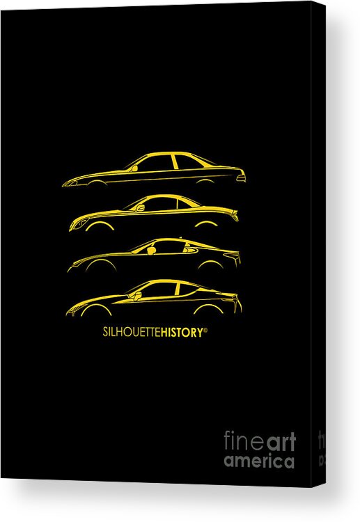 Sports Car Acrylic Print featuring the digital art Lexury Sports Car SilhouetteHistory #2 by Gabor Vida