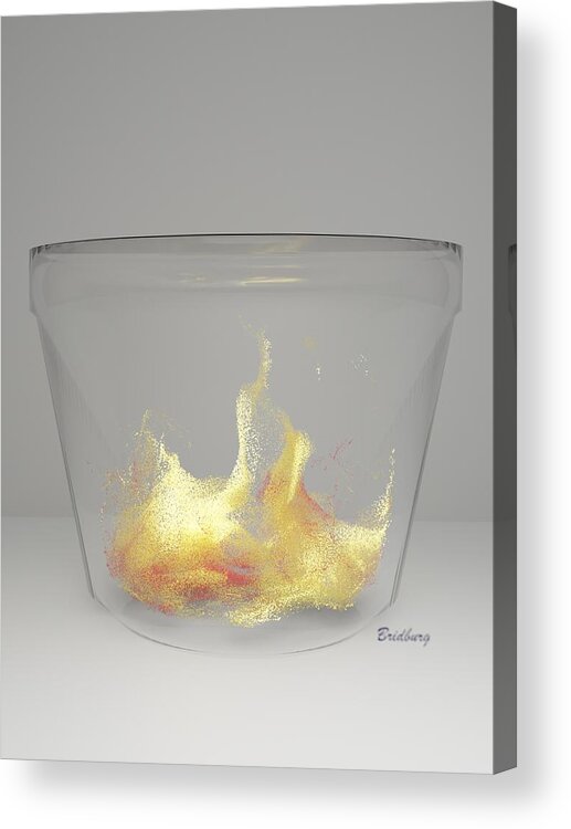 Nft Acrylic Print featuring the digital art 1 Pot Waves by David Bridburg