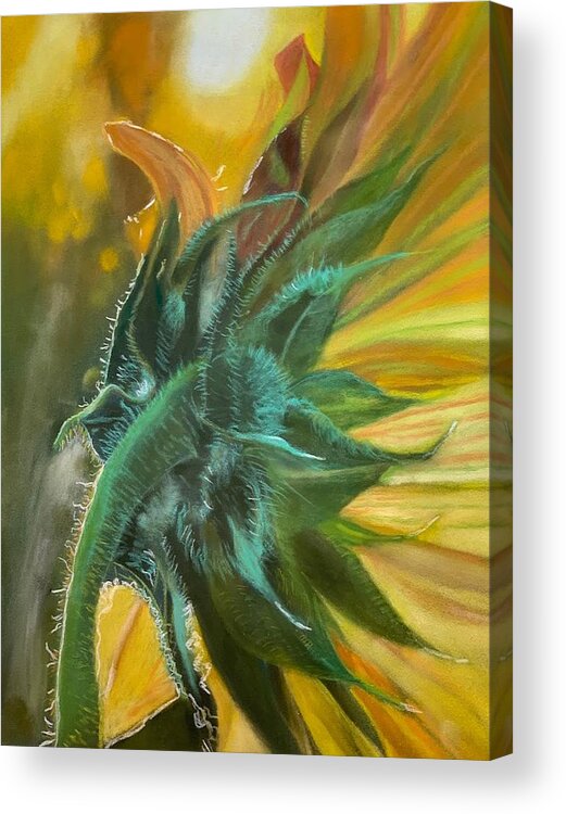 Sunrays Acrylic Print featuring the painting Reaching for the Sun by Juliette Becker